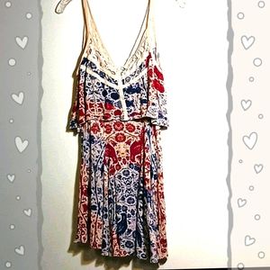 Ecote spaghetti straps high low dress